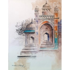 Zahid Ashraf, 18 x 24 inch, Acrylic on Canvas, Cityscape Painting, AC-ZHA-087